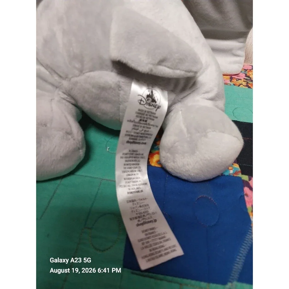Disney Dumbo with Feather Plush 17in  Soft Baby Medium